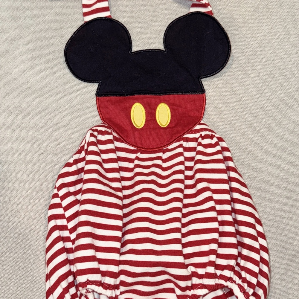 Striped Red and Black Kids One Piece